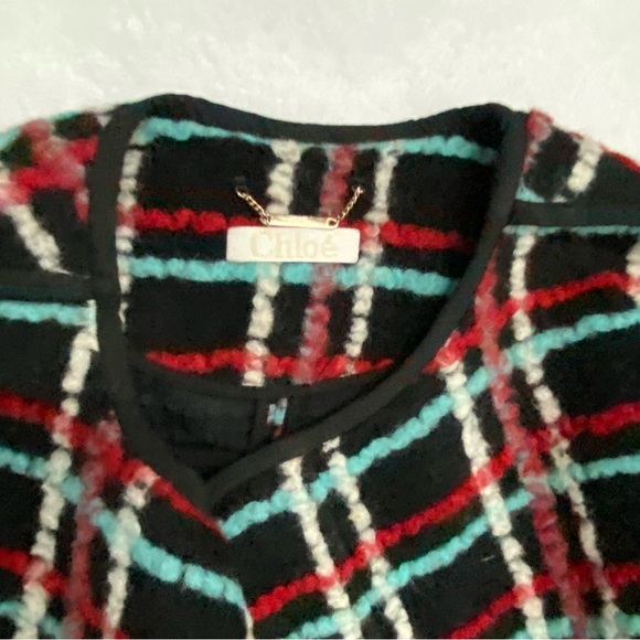 Chloe Dark Green Blue Blazer 40 - Picture 3 of 10